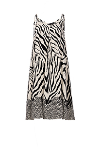Kratka haljina u zebra dezenu sa tankim bretelama Tiffany Production