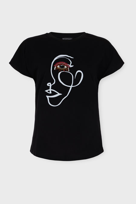 Tiffany Production Ženska majica sa našivenim motivom
