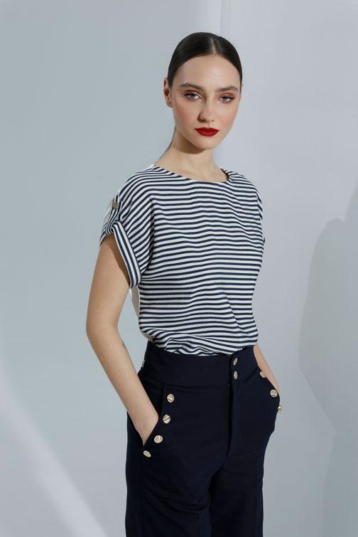 Tiffany Production Prugasta majica opuštenog kroja