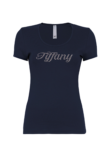 Ženska bazna majica sa ukrasnim cirkonima Tiffany Production