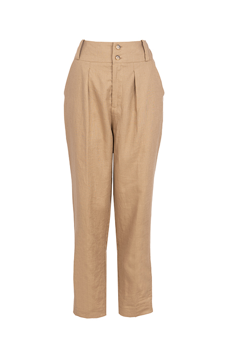 Tiffany Production Ženske pantalone dubokog struka sa faltama