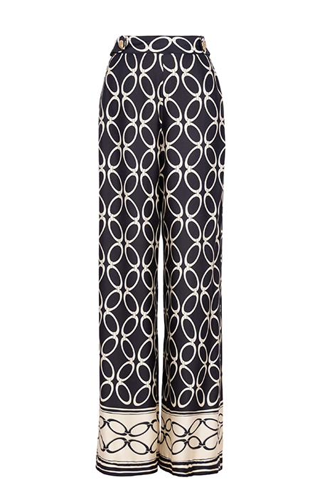 Pantalone širokih nogavica od viskoze Tiffany Production