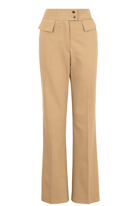 Tiffany Production Elegantne zvonaste pantalone visokog struka 