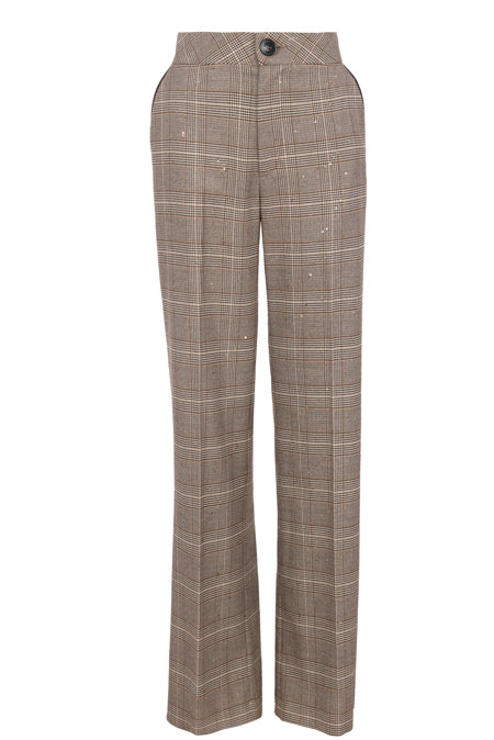 Zvonaste pantalone od kariranog tvida  Tiffany Production