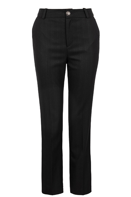 Ženske pantalone ravnog kroja sa sjajnim efektom Tiffany Production