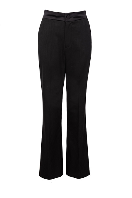 Zvonaste ženske pantalone sa satenskim pojasom Tiffany Production
