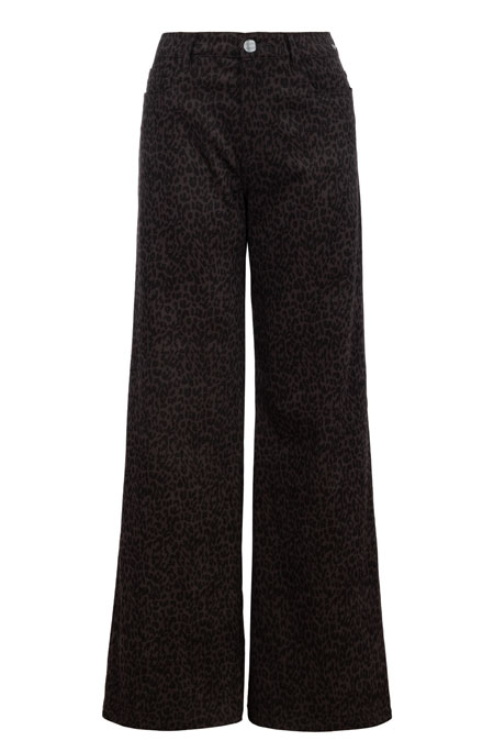 Leopard farmerke širokih nogavica Tiffany Production