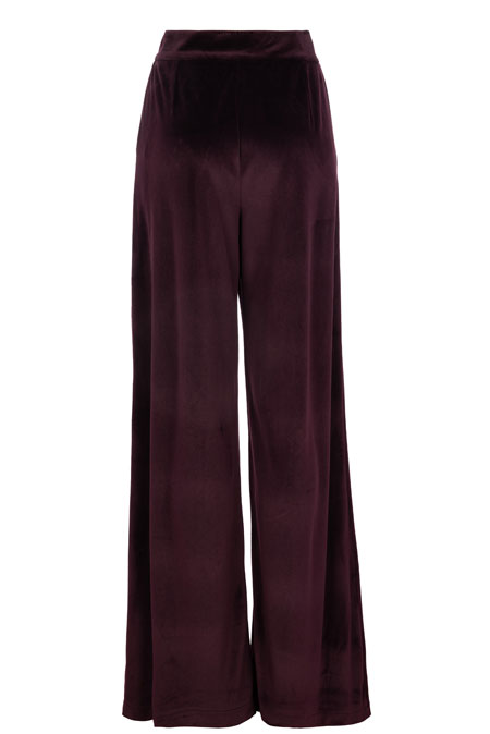 Plišane pantalone širokih nogavica sa džepovima Tiffany Production