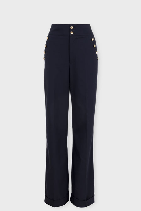 Tiffany Production Elegantne pantalone širokog kroja