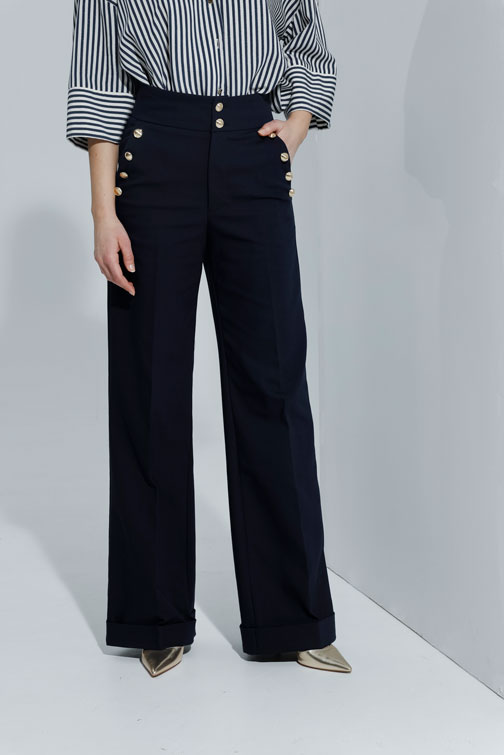 Elegantne pantalone širokog kroja Tiffany Production