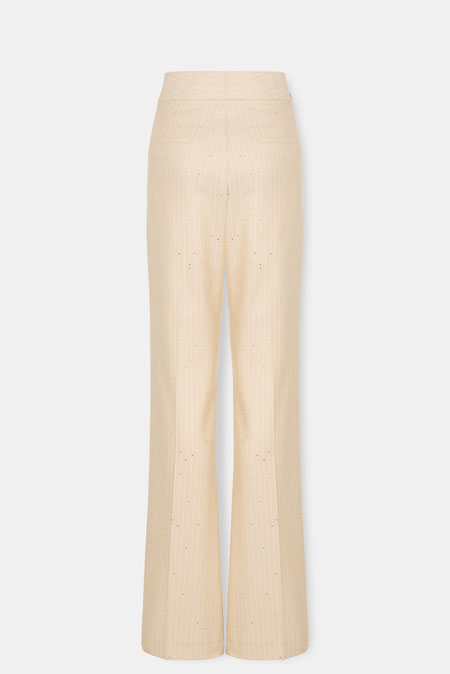 Elegantne pantalone sa prugama i svetlucavim detaljima Tiffany Production