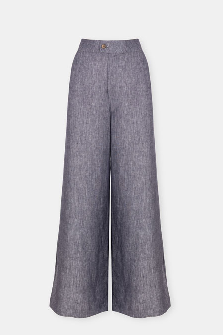 Tiffany Production Lanene pantalone širokog kroja