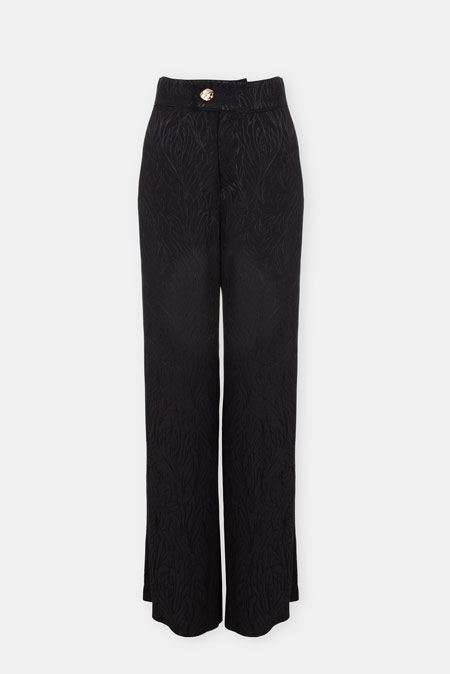 Pantalone sa diskretnim floralnim dezenom Tiffany Production