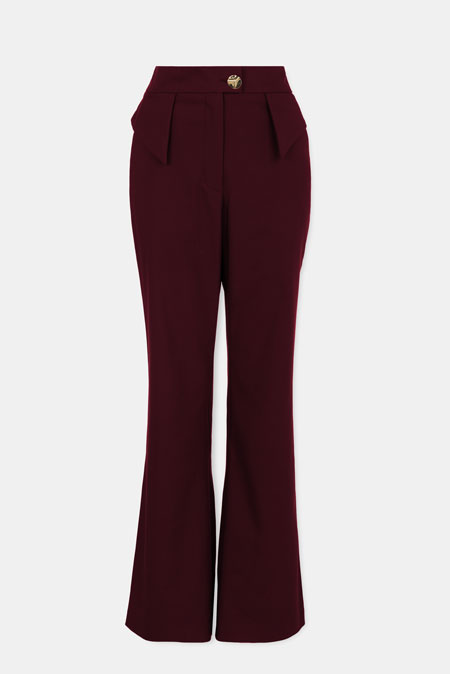 Tiffany Production Pantalone visokog struka sa ukrasnim detaljima