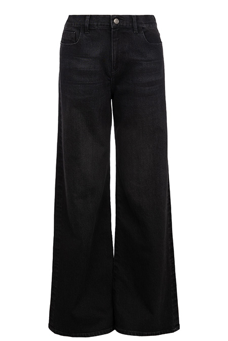 Ženske crne farmerke širokih nogavica Tiffany Production