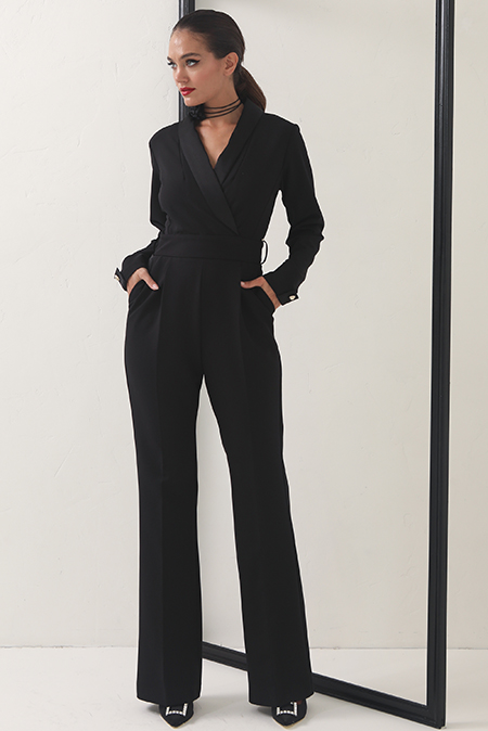 Elegantni kombinezon dugih rukava sa V izrezom Tiffany Production