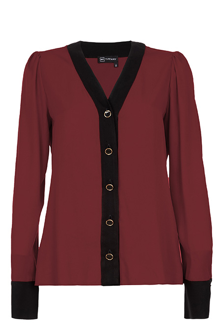 Ženska bluza od 100% viskoze sa V izrezom Tiffany Production