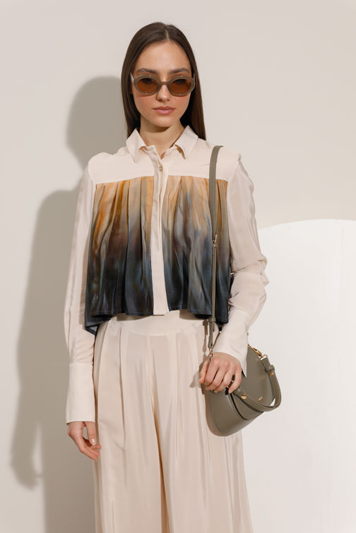 Bluza sa ombre efektom i plisiranim detaljima Tiffany Production