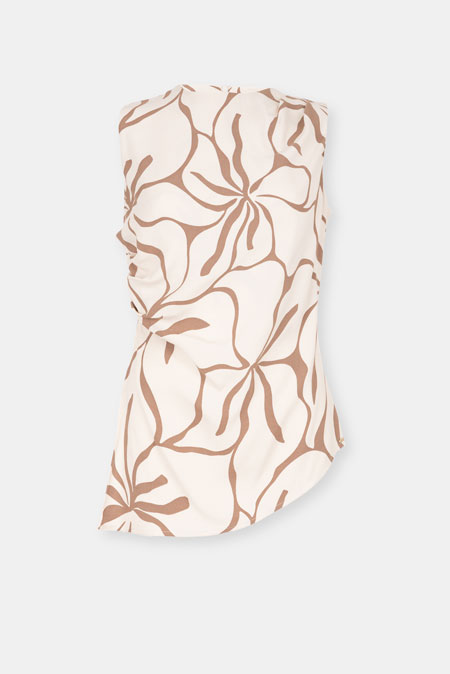 Bluza bez rukava sa cvetnim dezenom Tiffany Production