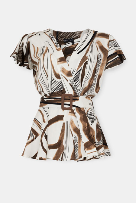 Lepršava bluza sa printom Tiffany Production