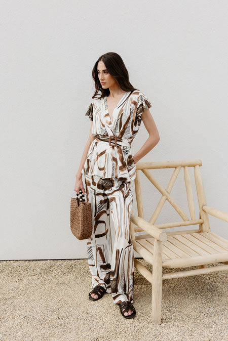 Lepršava bluza sa printom Tiffany Production