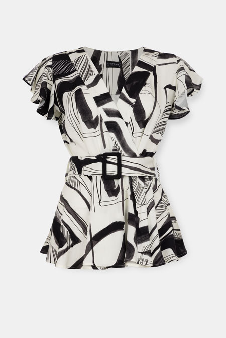 Lepršava bluza sa printom Tiffany Production
