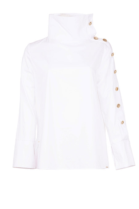 Ženska košulja sa visokom kragnom i ukrasnim dugmićima Tiffany Production