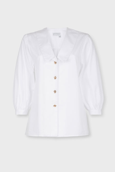 Košulja sa naglašenom kragnom i 3/4 rukavima Tiffany Production