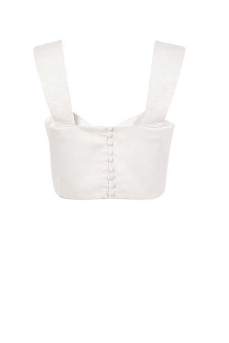 Kratki top širokih svetlucavih bretela  Tiffany Production