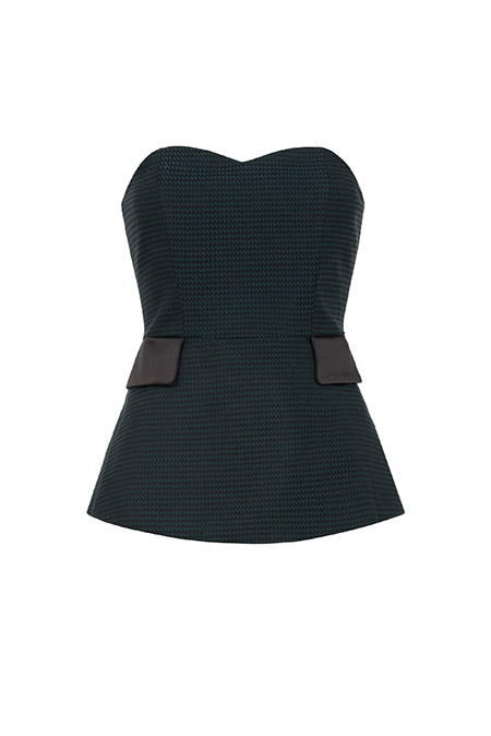 Ženski top bez rukava sa srcolikim izrezom u karo dezenu Tiffany Production