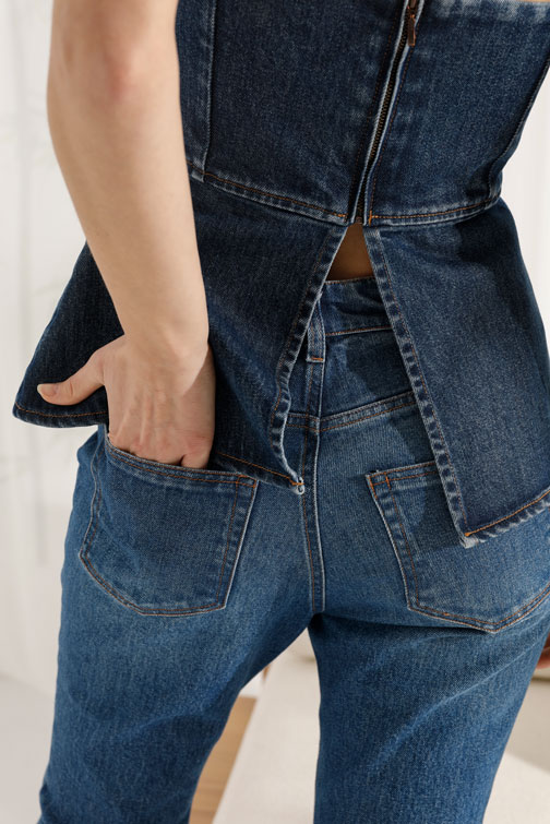 Teksas top sa naglašenim strukom Tiffany Production