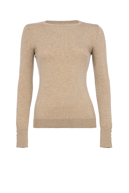 Ženski džemper dugih rukava sa ukrasnim dugmićima Tiffany Production