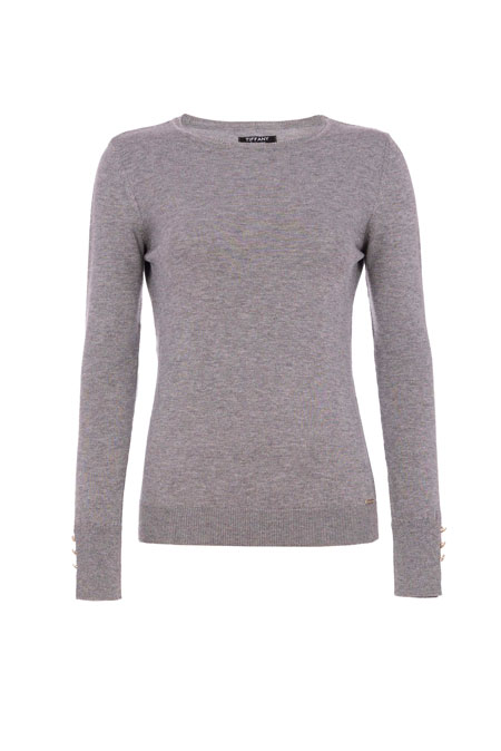 Ženski džemper dugih rukava sa ukrasnim dugmićima Tiffany Production