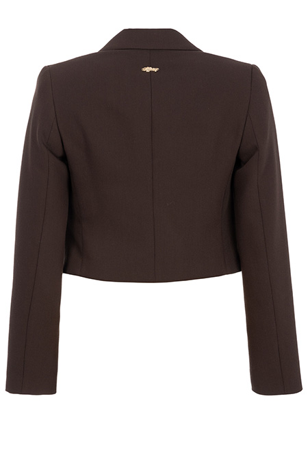 Ženski kratki sako sa kragnom i ukrasnim dugmićima Tiffany Production