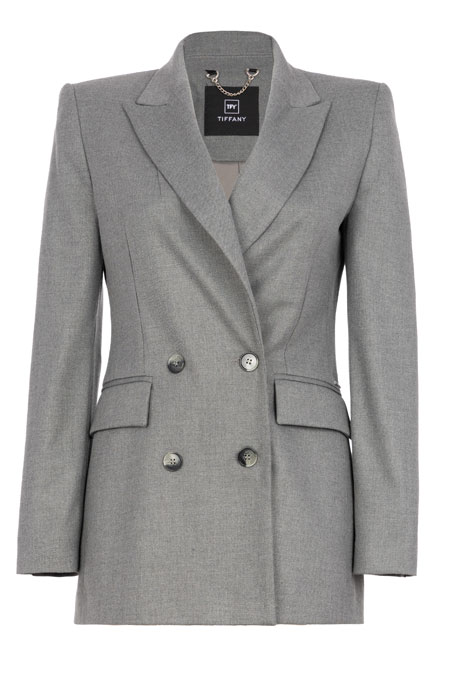 Ženski sako sa kragnom i duplim kopčanjem Tiffany Production
