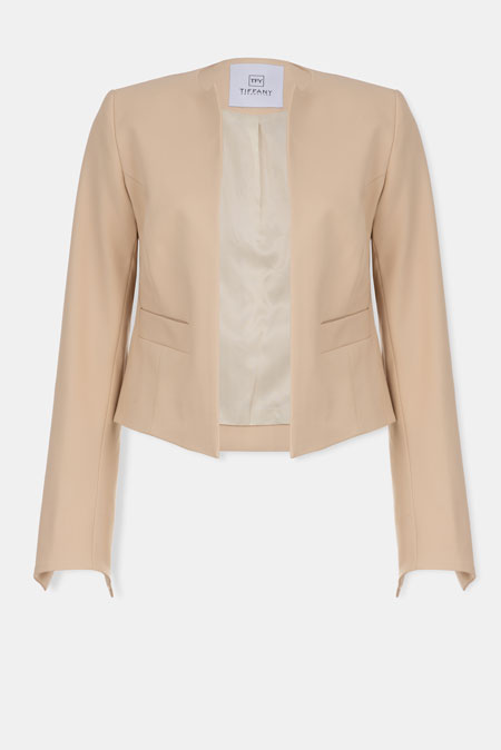 Kratki elegantni sako bez revera Tiffany Production
