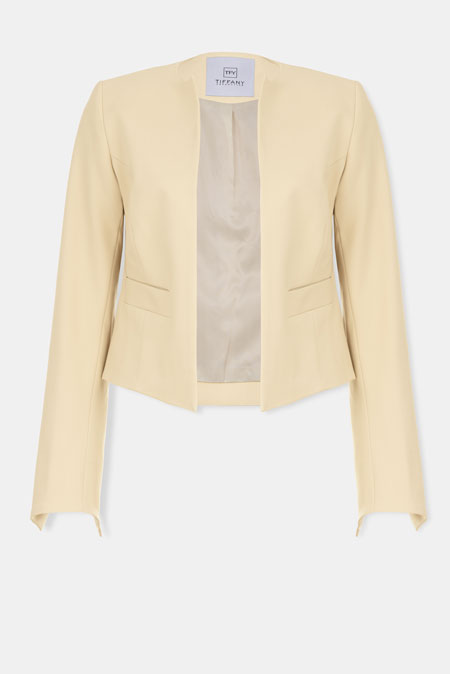 Tiffany Production Kratki elegantni sako bez revera