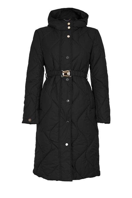 Prošivena midi jakna sa kapuljačom i kaišem Tiffany Production