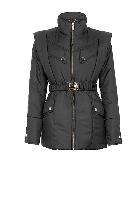 Ženska kratka jakna sa asimetričnim detaljem i pojasom Tiffany Production