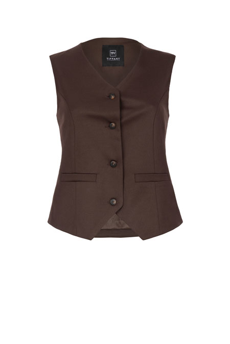 Tiffany Production Ženski kratki prsluk sa V-izrezom