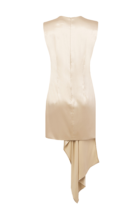 Asimetrična elegantna haljina sa drapiranim delom na prednjoj strani Tiffany Production