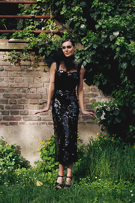Elegantna midi haljina sa šljokicama Tiffany Production