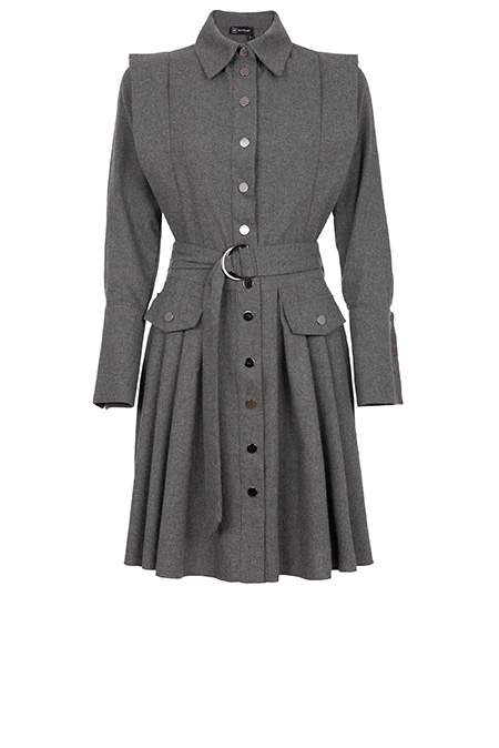 Tiffany Production Mini haljina sa asimetričnim detaljem i pojasom