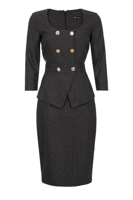 Haljina u stilu sakoa sa ukrasnim dugmićima Tiffany Production