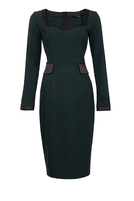 Haljina dugih rukava sa satenskim izrezom Tiffany Production