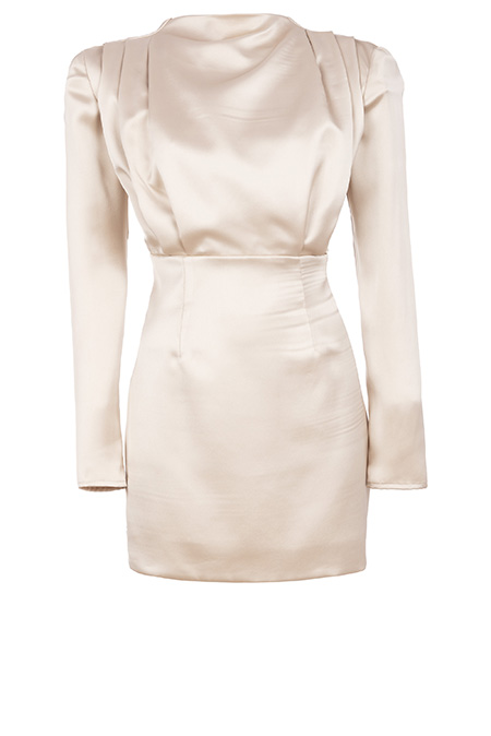 Tiffany Production Mini haljina dugih rukava sa asimetričnim detaljem