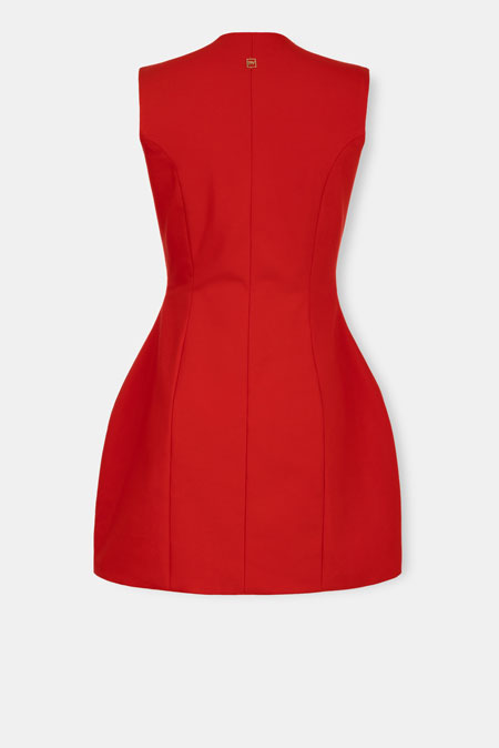 Strukirana mini haljina bez rukava Tiffany Production