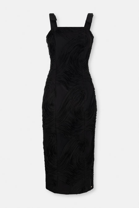 Elegantna midi haljina sa teksturom Tiffany Production