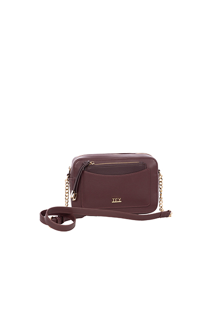 Tiffany Production Ženska crossbody torba sa lancem i prednjim džepom