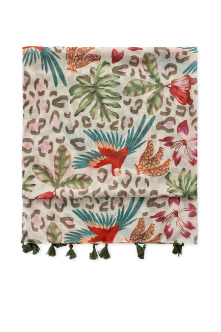 Ešarpa sa egzotičnim printom Tiffany Production